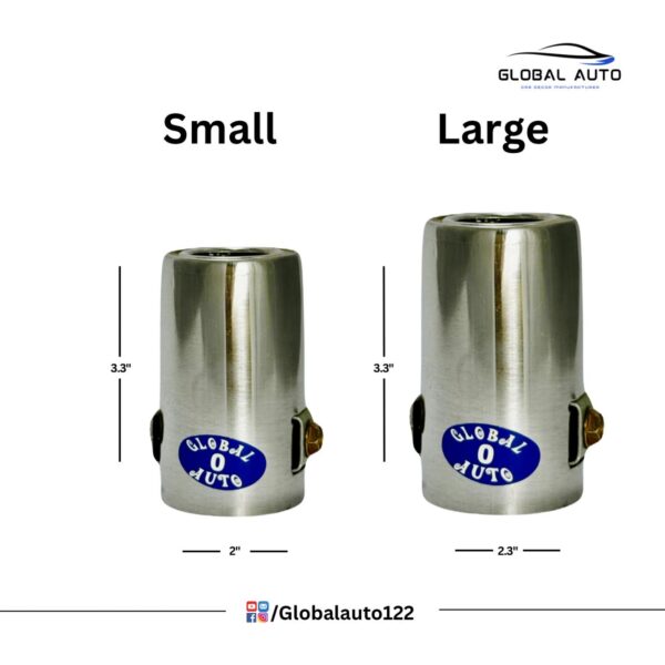 size chart Universal Car Exhaust Pipe round design Stainless Steel Silencer Cover no : 0 ( steel )