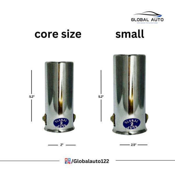 size chart Universal Car Exhaust Pipe round design Stainless Steel Silencer Cover no : 2