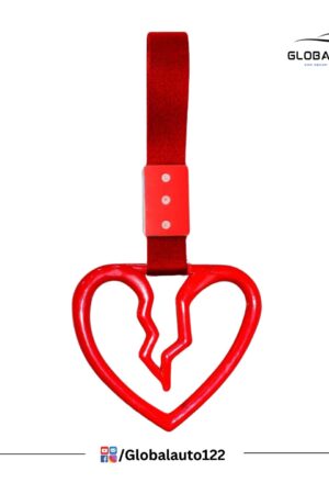 Car hanging Heart Broken Design For Front and Rear Bumper and Mirror Red Colour