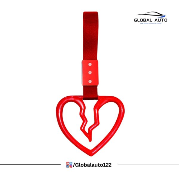 Car hanging Heart Broken Design For Front and Rear Bumper and Mirror Red Colour