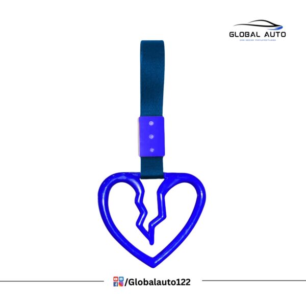 Car hanging Heart Broken Design For Front and Rear Bumper and Mirror Blue Colour