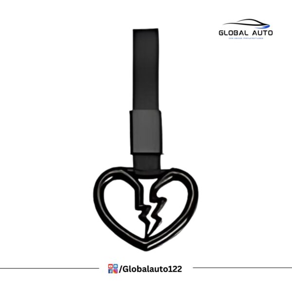 Car hanging Heart Broken Design For Front and Rear Bumper and Mirror Black Colour